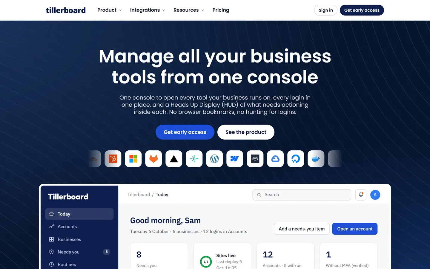 Tillerboard website