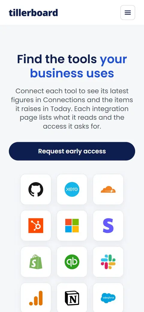 Tillerboard on a phone