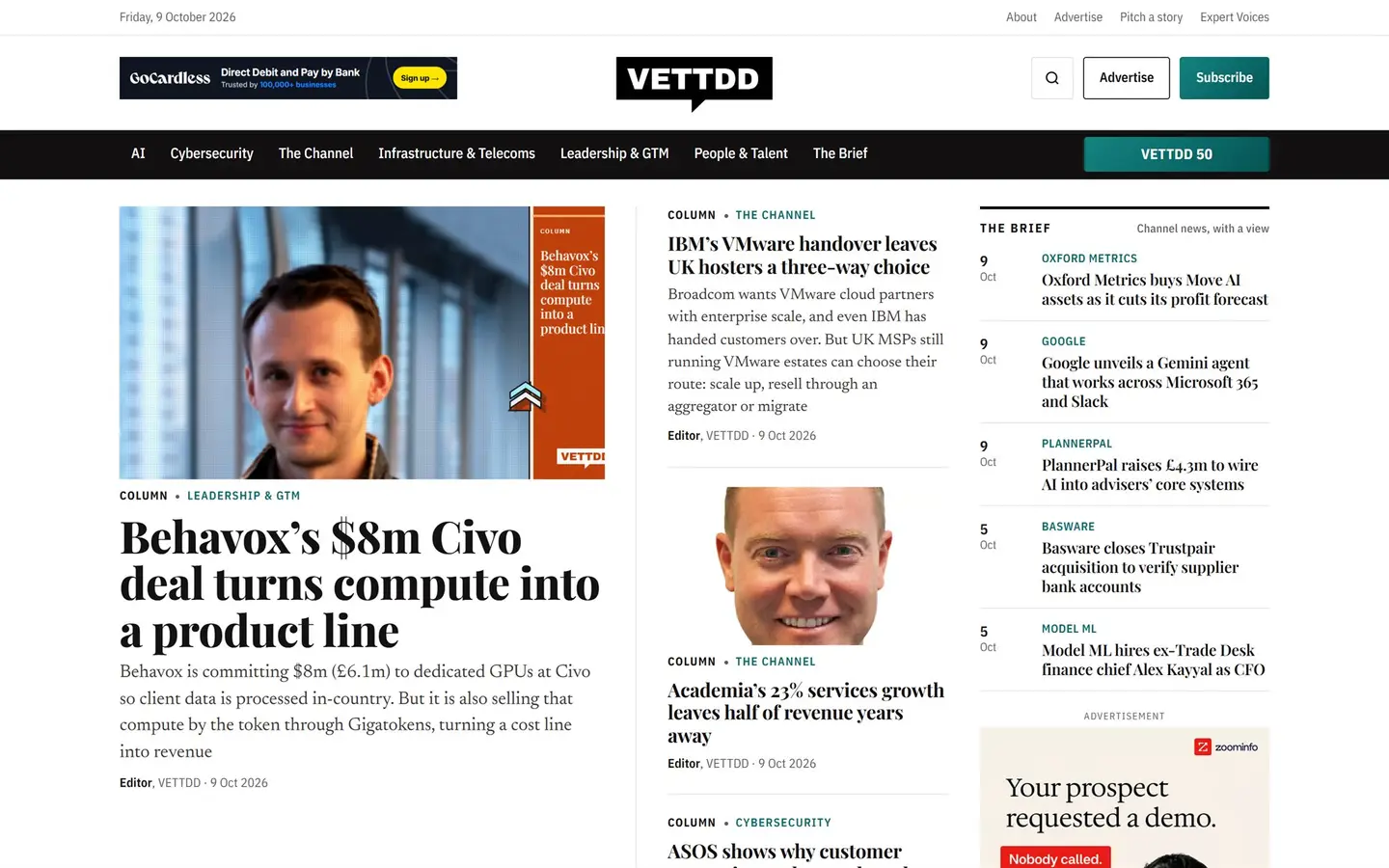 VETTDD website on a desktop screen